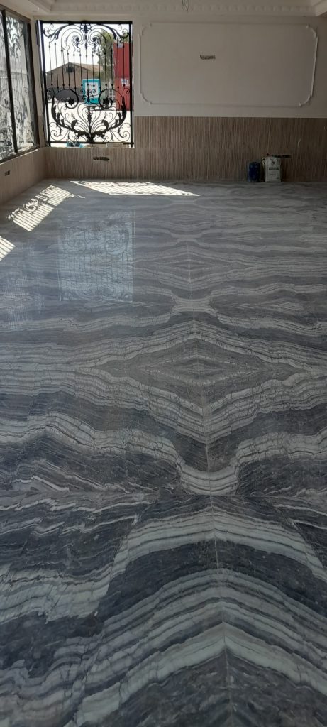 اجرا همرنگ سازی بند سنگ ها با اپوکسی